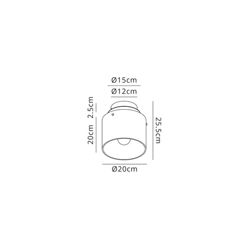 Brooks Round Ceiling Flush 1 Light